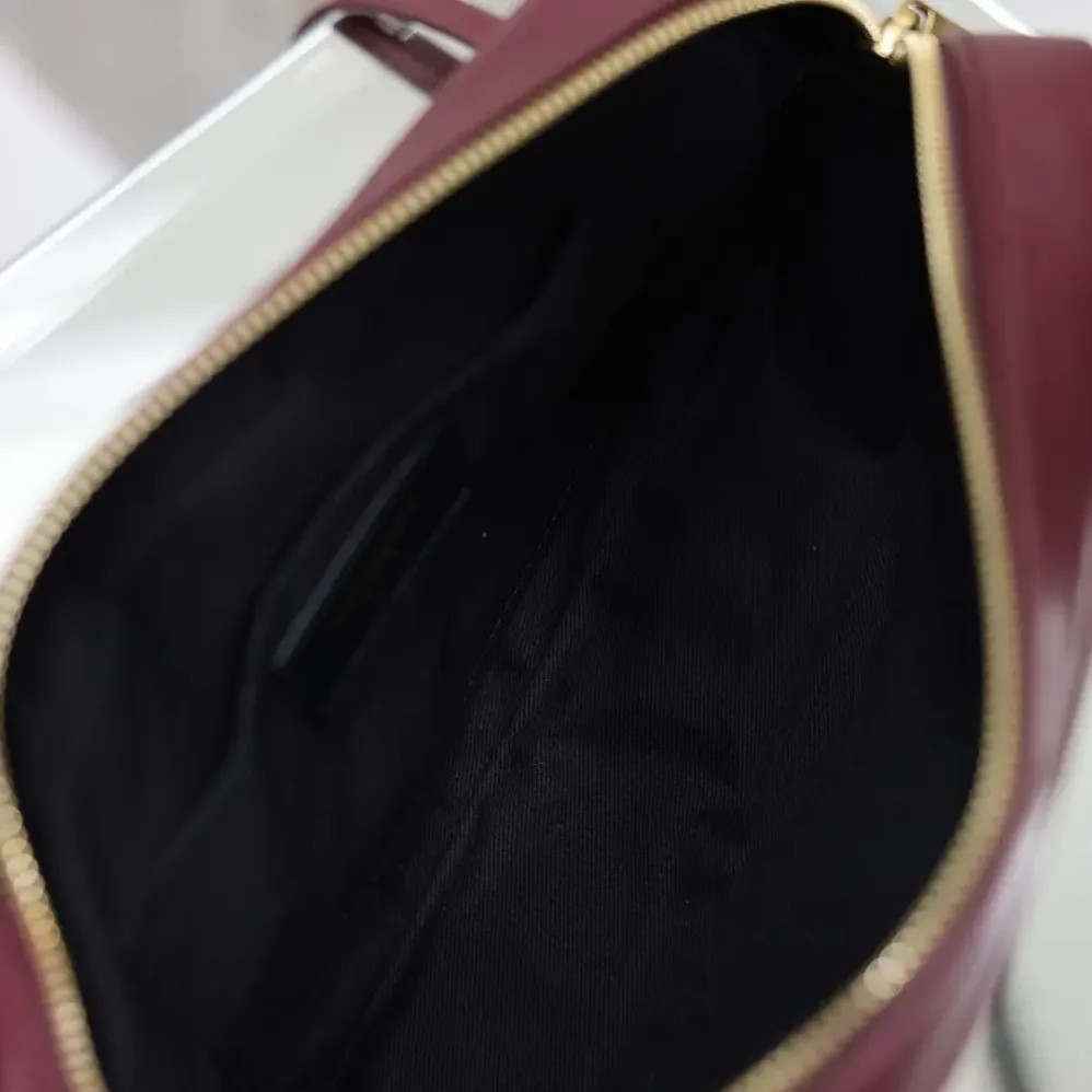 Saint Laurent YSL Loulou Camera Bag In Matelassé Lambskin for Women in Rouge Cabernet Saint Laurent YSL Loulou Camera Bag In Matelassé Lambskin for Women in Rouge Cabernet