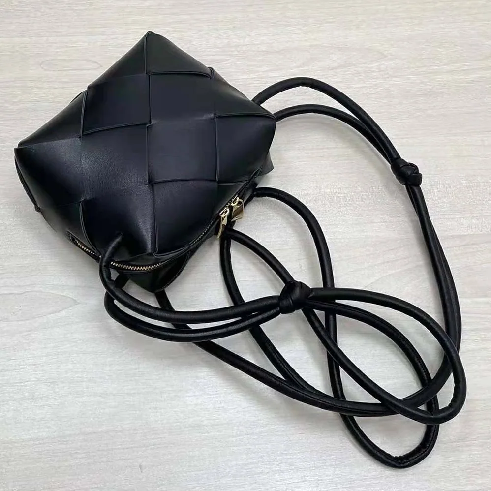 Bottega Veneta Mini Cassette Camera Bag for Women in Black Bottega Veneta Mini Cassette Camera Bag for Women in Black