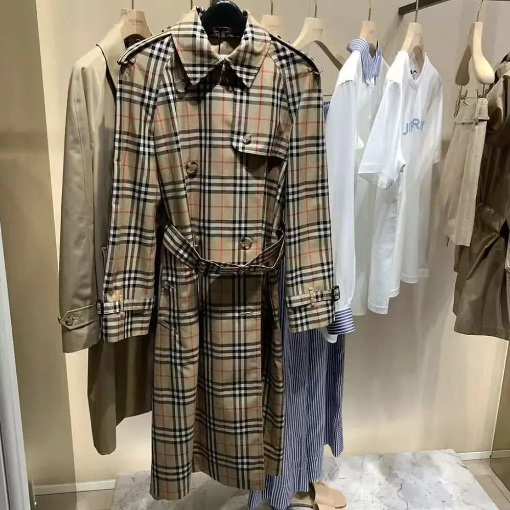 Burberry Burberry Women Check Trench Coat for Women in Sandy