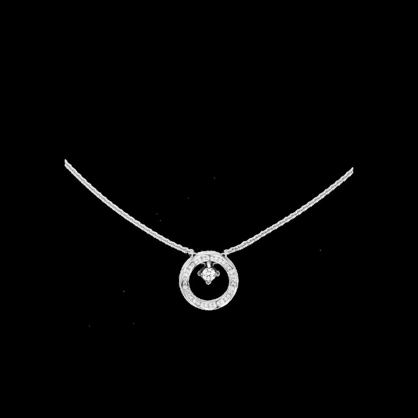 Chanel Coco Necklace Silver Hardware