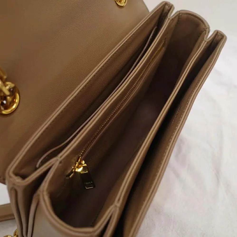 Celine Medium C Bag in Shiny Calfskin Leather for Women in Sandy Celine Medium C Bag in Shiny Calfskin Leather for Women in Sandy