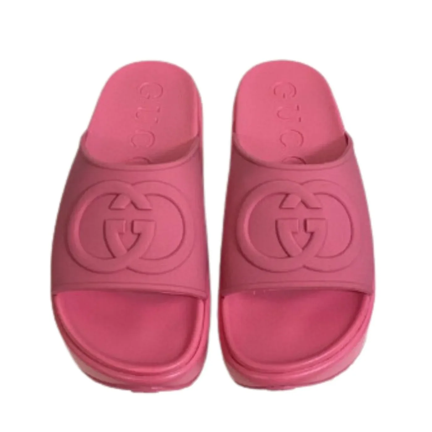 Gucci Interlocking G Slide Sandal Pink Gucci Interlocking G Slide Sandal Pink