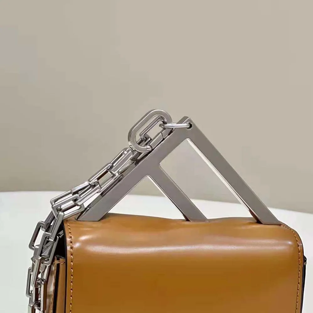 Fendi Nano Bag F Brown Leather Mini for Women in Bag Fendi Nano Bag F Brown Leather Mini for Women in Bag