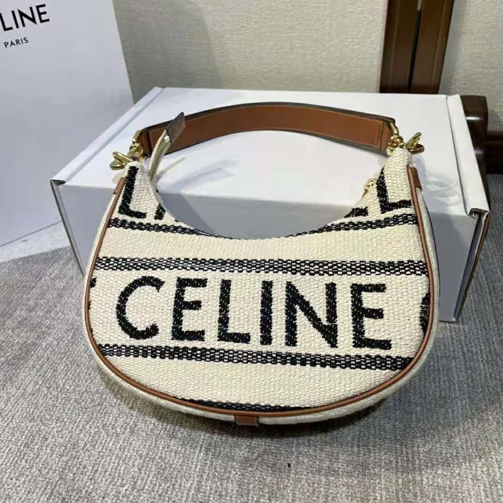 Celine Medium Ava Strap Bag in Textile with Celine All for Women in Over and Calfskin