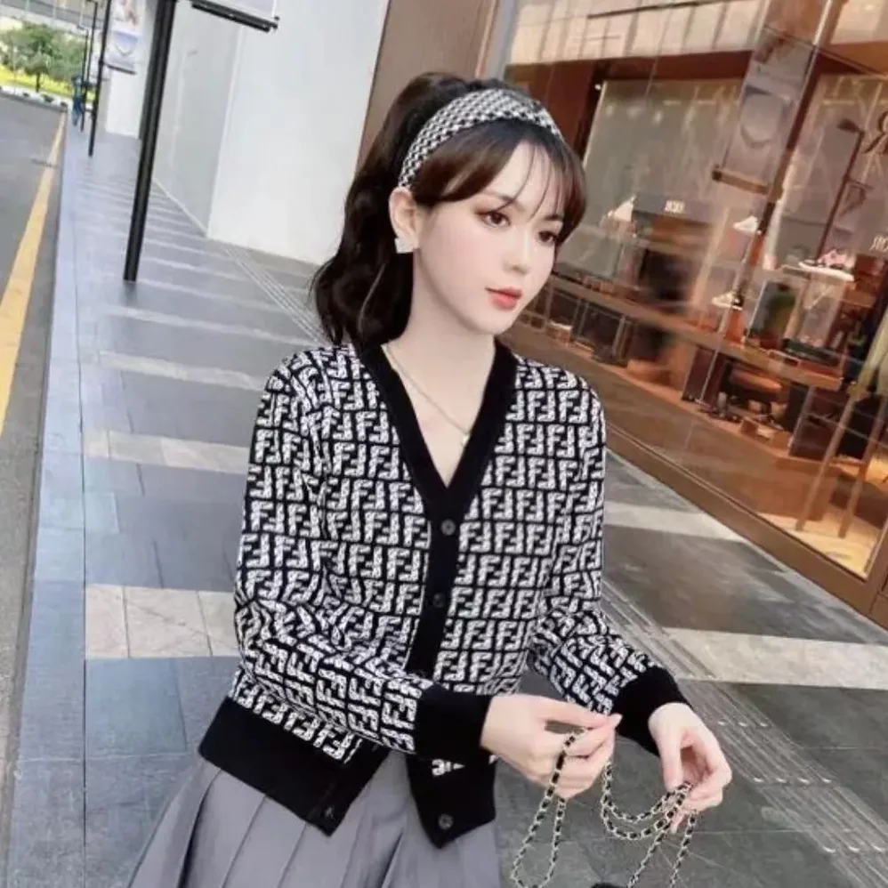 Fendi Cardigan Black FF Cashmere Cardigan for Women Fendi Cardigan Black FF Cashmere Cardigan for Women
