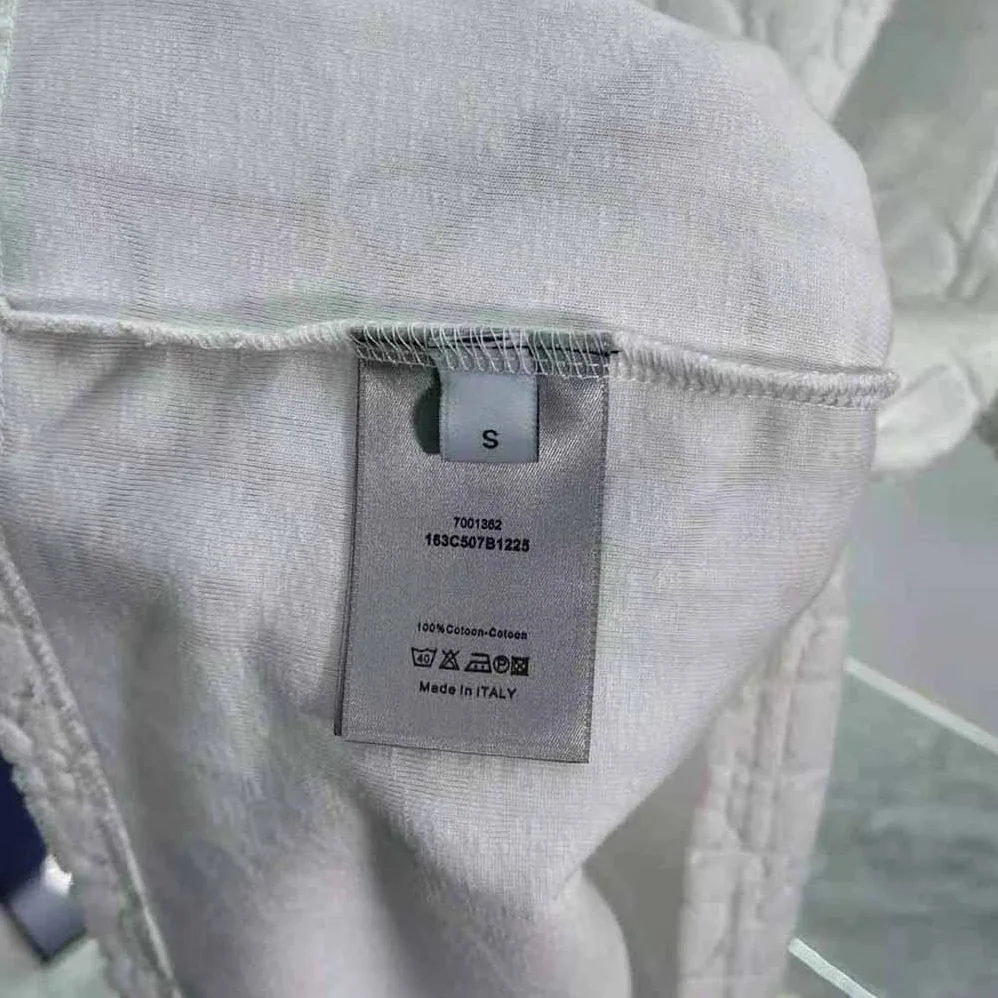 Dior Oblique T-shirt Relaxed Fit Off for Men in White Terry Cotton Jacquard Dior Oblique T-shirt Relaxed Fit Off for Men in White Terry Cotton Jacquard
