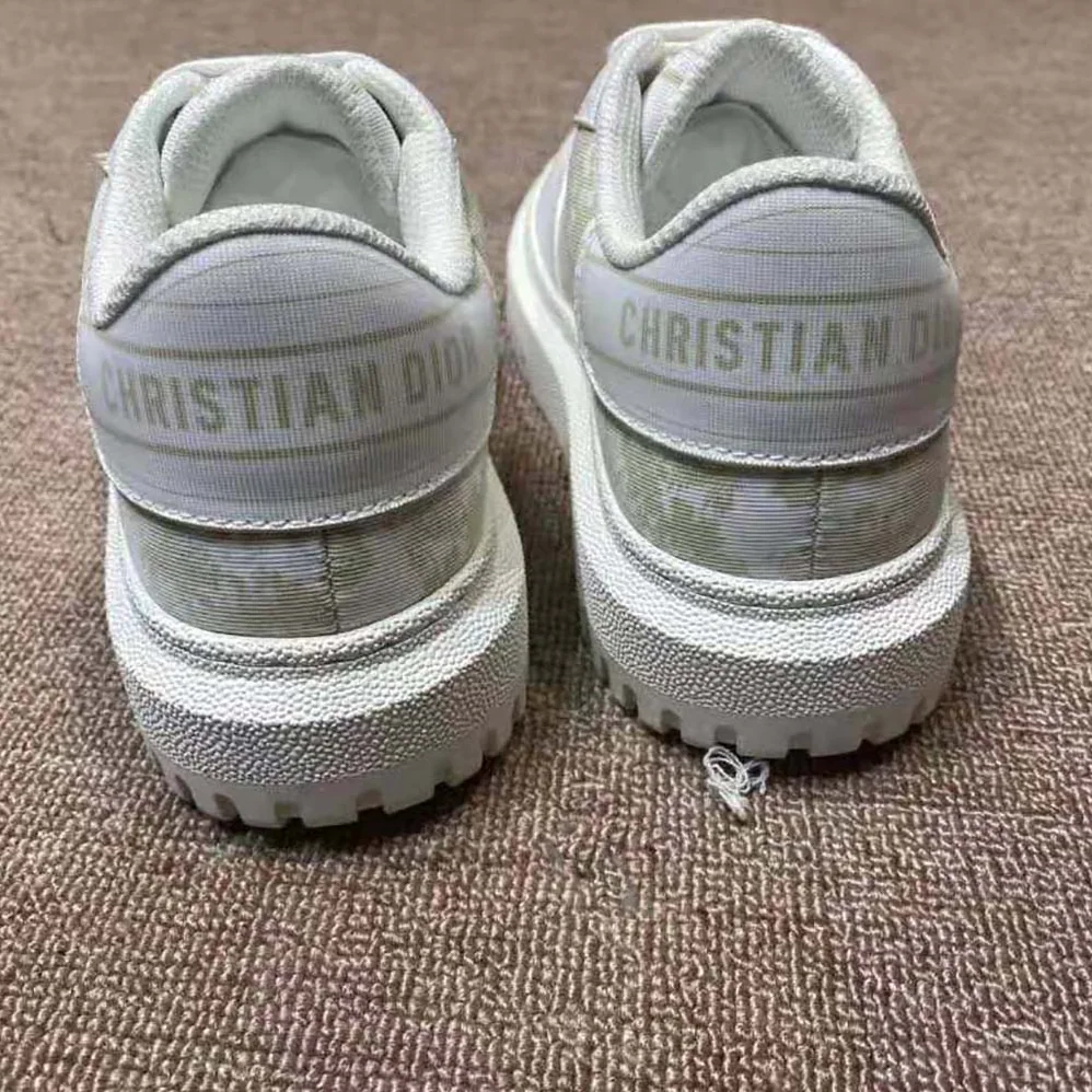 Dior Addict Sneaker Lime Toile de Jouy Technical Fabric for Women