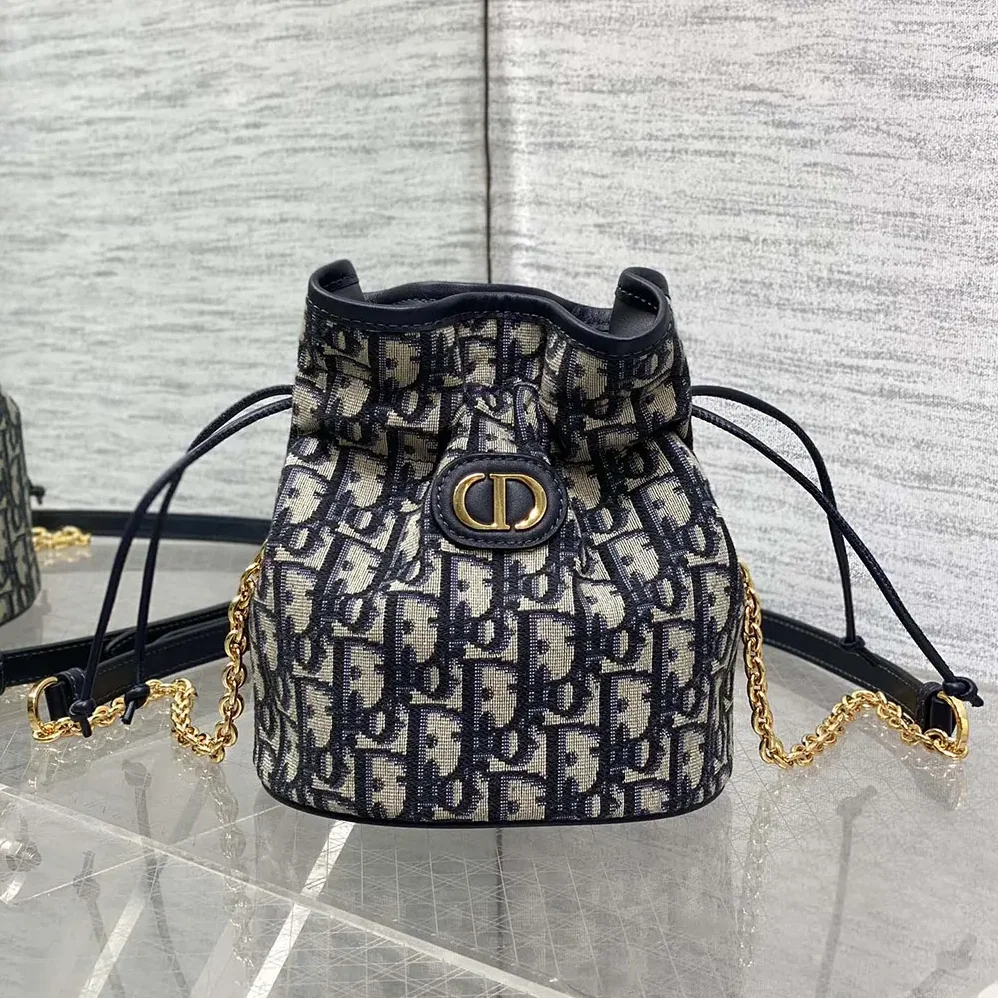 Dior 30 Montaigne Mini Bucket Bag with Drawstring for Women