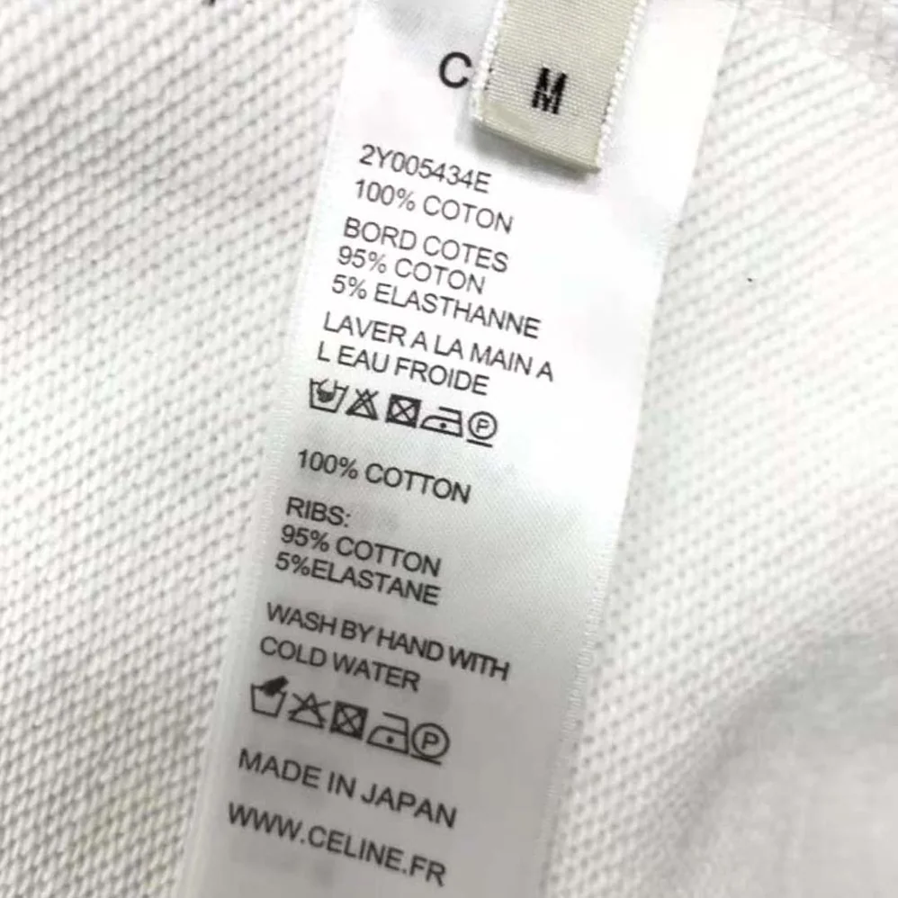 Celine Loose Sweatshirt in Cotton Fleece with Studs for Men in White