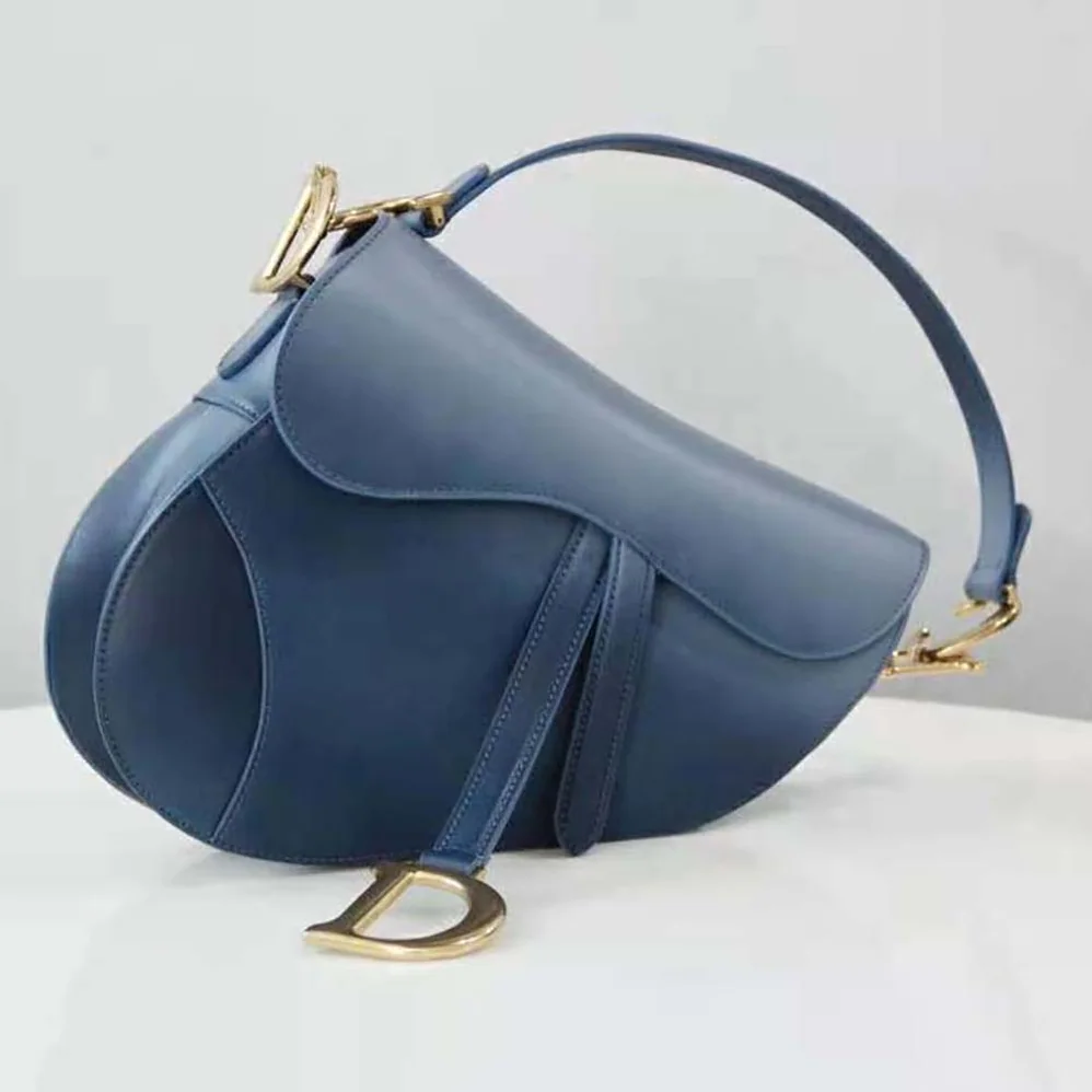 Dior Saddle Bag Indigo Blue Gradient Calfskin for Women