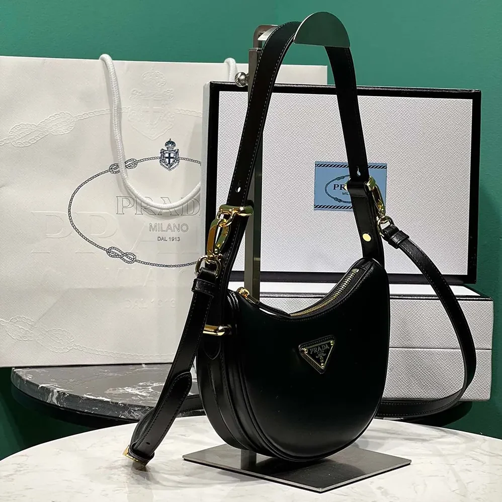 Prada Arqué Mini Leather Shoulder Bag for Women Prada Arqué Mini Leather Shoulder Bag for Women