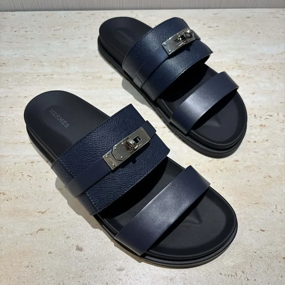 Hermes Jackson Sandal for Unisex in Navy