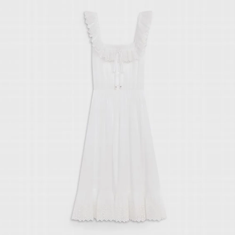 Celine Prairie Dress in Cotton Percale for Women Celine Prairie Dress in Cotton Percale for Women