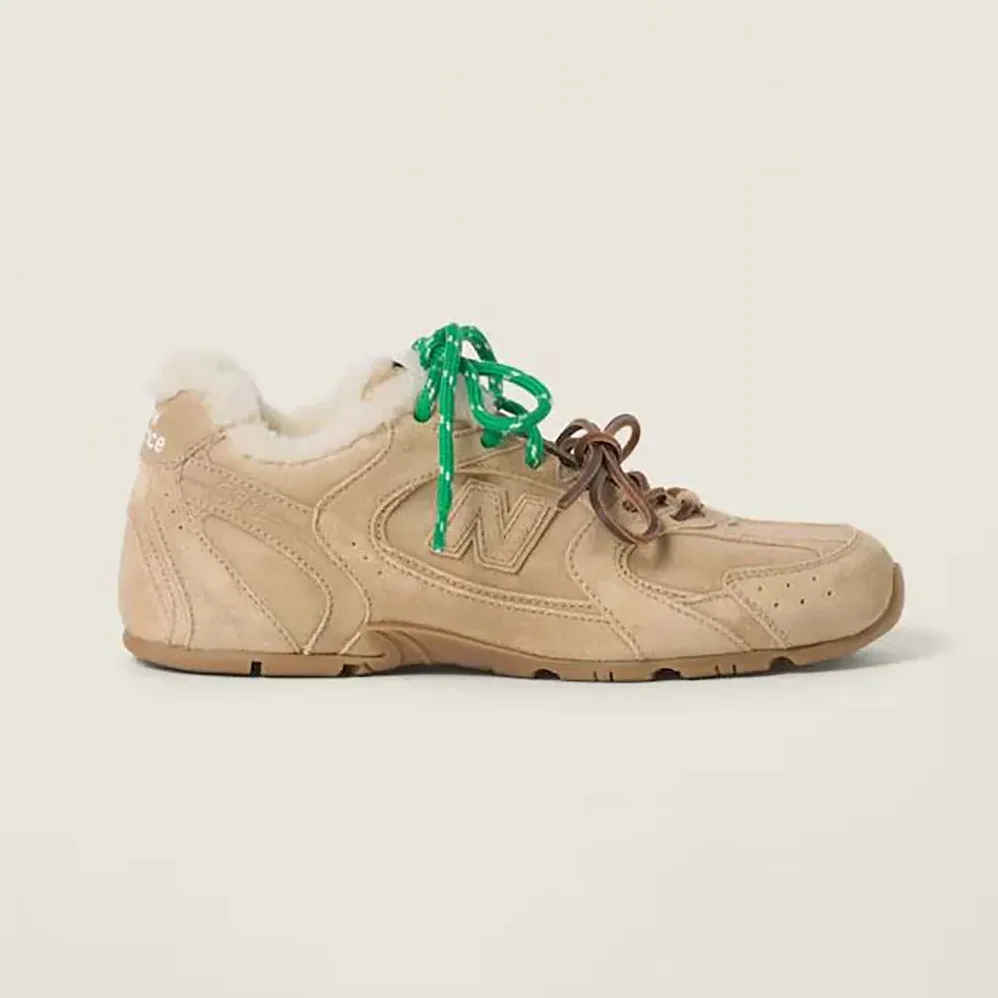 Miu Miu New Balance X Miu Miu 530 SL Bleached Leather Sneakers for Women Miu Miu New Balance X Miu Miu 530 SL Bleached Leather Sneakers for Women