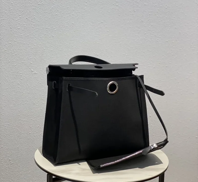 Hermes Herbag Zip Bag Black, Silver Toned Hardware Bag Hermes Herbag Zip Bag Black, Silver Toned Hardware Bag