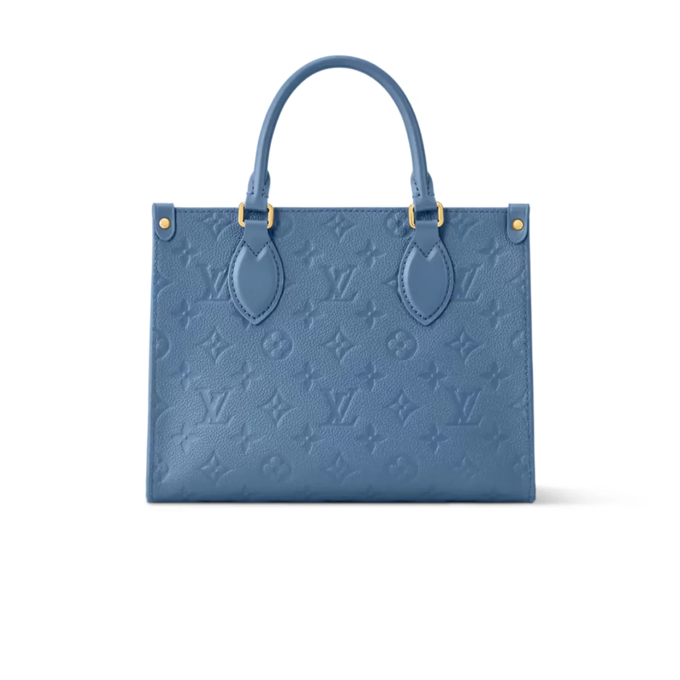 Louis Vuitton OnTheGo PM Tote Bag in Blue Jean Gold Hardware