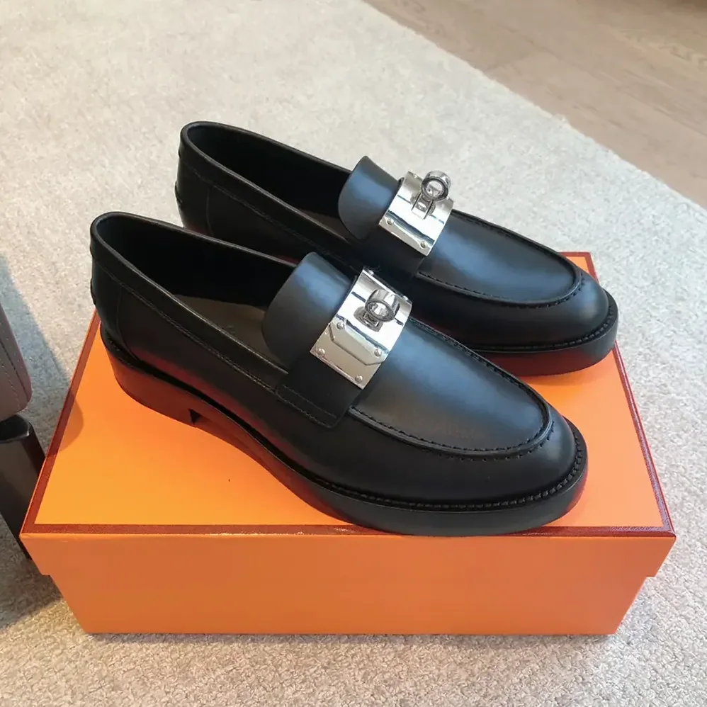 Hermes Hot Loafer-Black H232075Z for Women Hermes Hot Loafer-Black H232075Z for Women