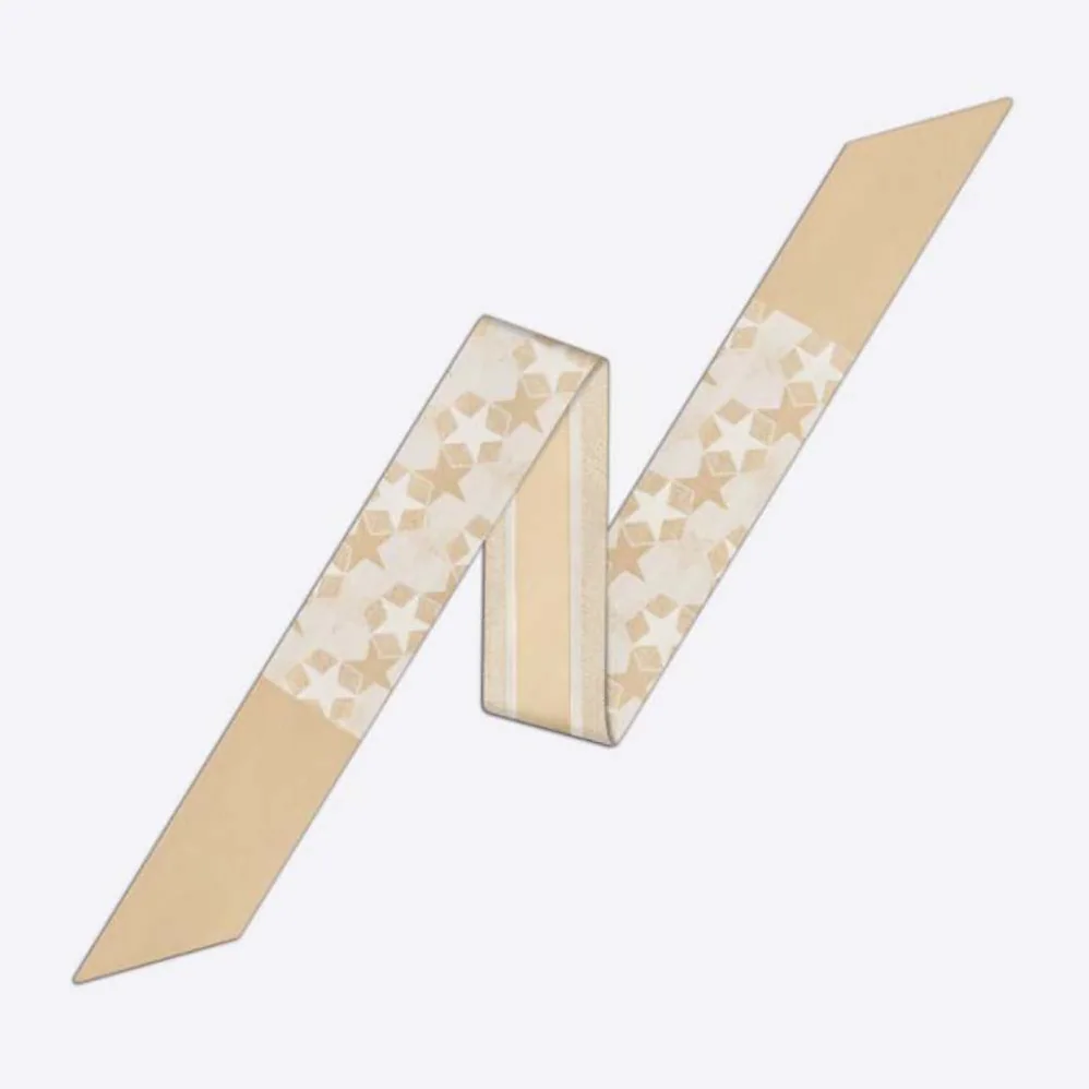 Dior Etoile Mitzah Scarf Gold for Women in Tone Silk Twill Dior Etoile Mitzah Scarf Gold for Women in Tone Silk Twill