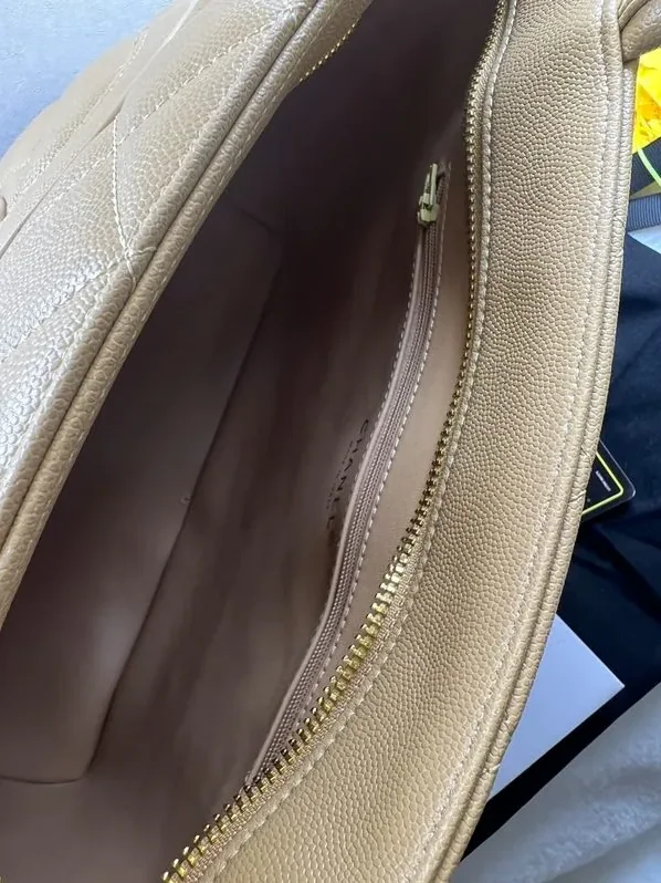 Chanel Medallion Tote Gold Hardware Caviar Yellow /