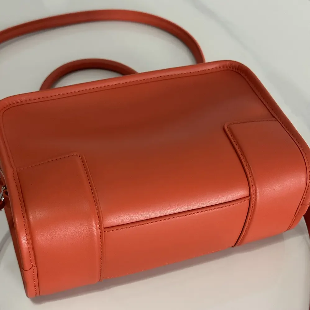 Loewe Small Amazona 180 Bag in Soft Calfskin for Women in Sunrise Orange