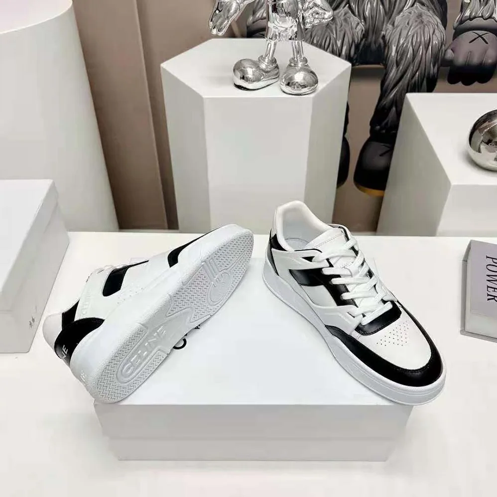 Celine CT-07 Celine Trainer Low Lace-up Sneaker in Calfskin for Men in Black