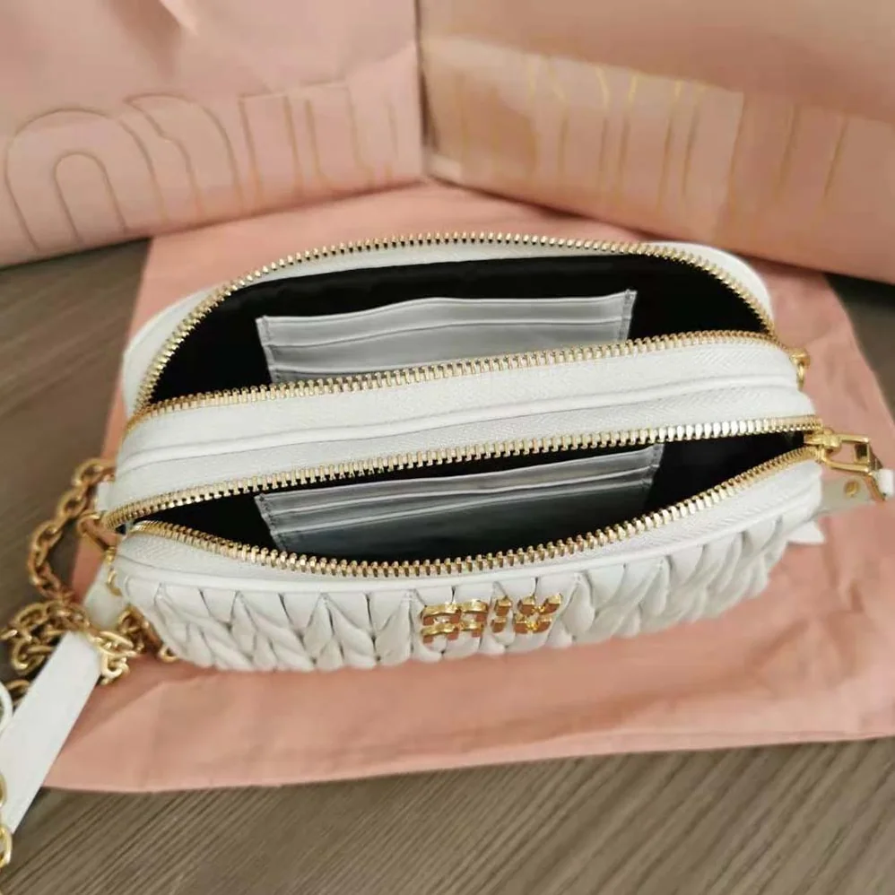 Miu Miu Matelassé Nappa Leather Mini-Bag for Women in White