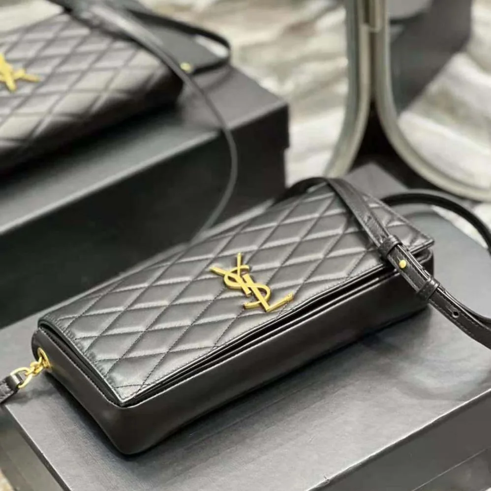 Saint Laurent YSL Kate Supple 99 in Quilted Lambskin for Women in Black