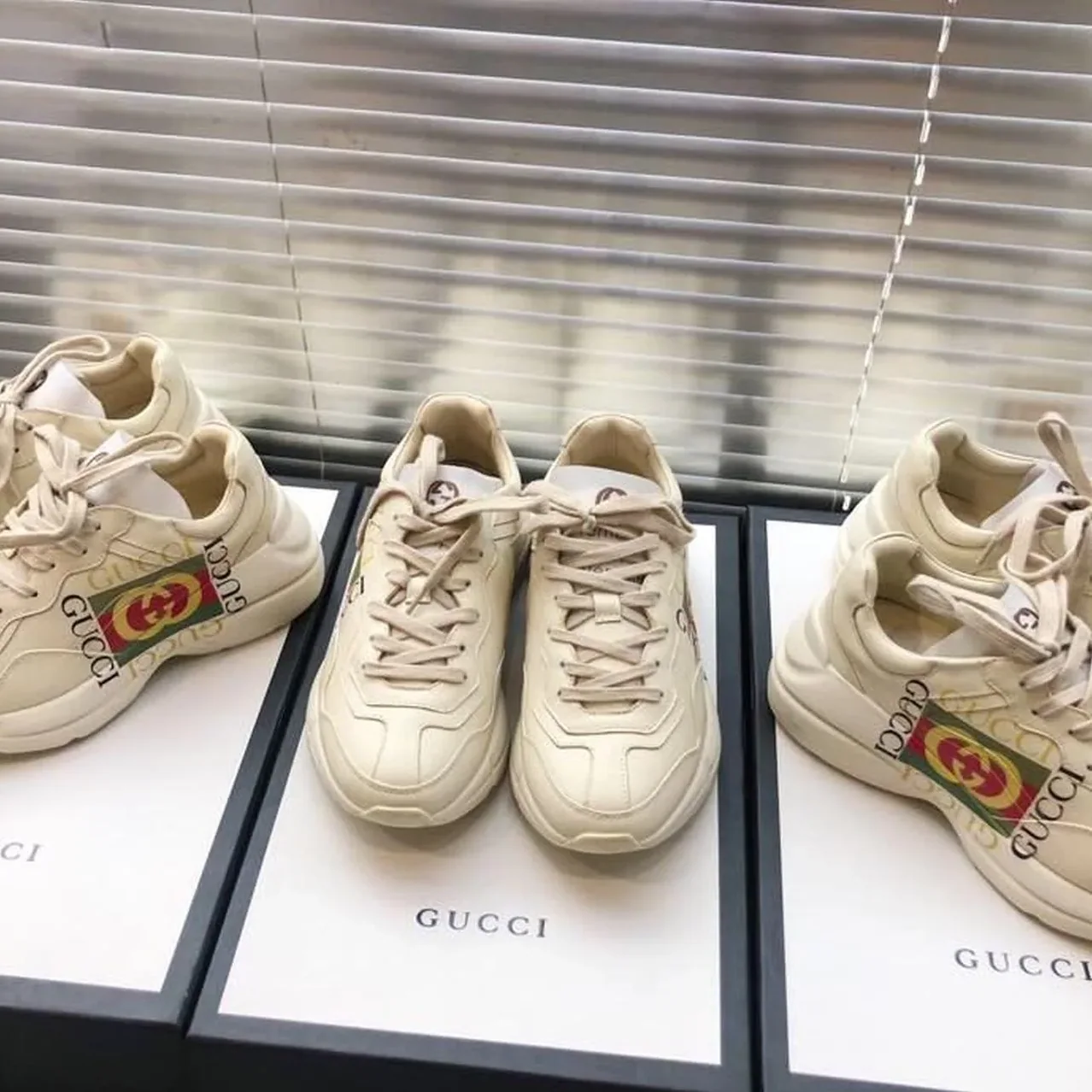 Gucci Rhyton Sneakers With Gucci White Ivory for Women Gucci Rhyton Sneakers With Gucci White Ivory for Women