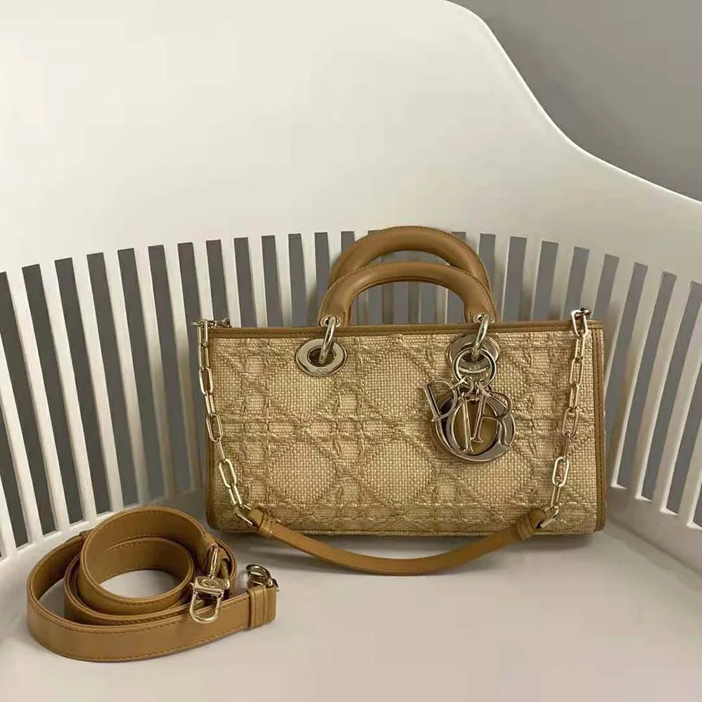 Dior Lady D-Joy Bag Natural Cannage Raffia for Women