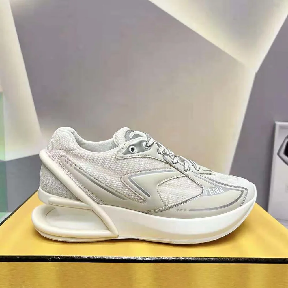 Fendi First 1 White Fabric Running Shoes for Women