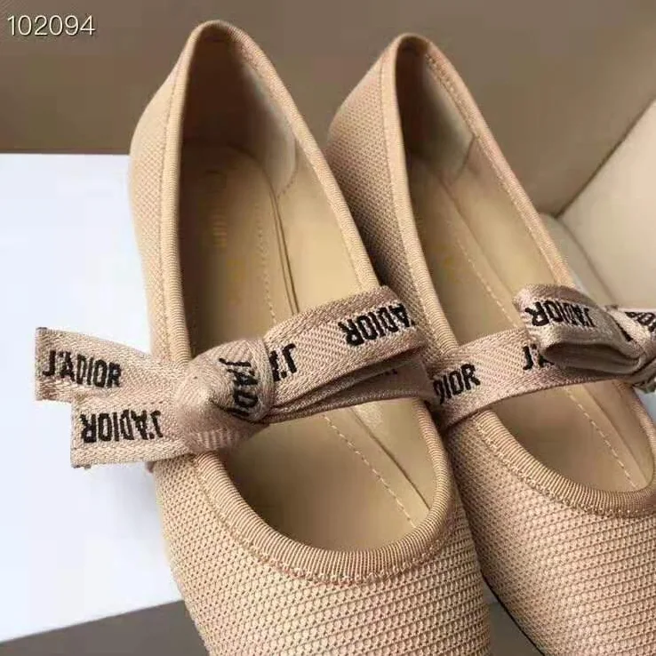 Dior Miss J'adior Ballet Flat in Technical Canvas for Women in Pink
