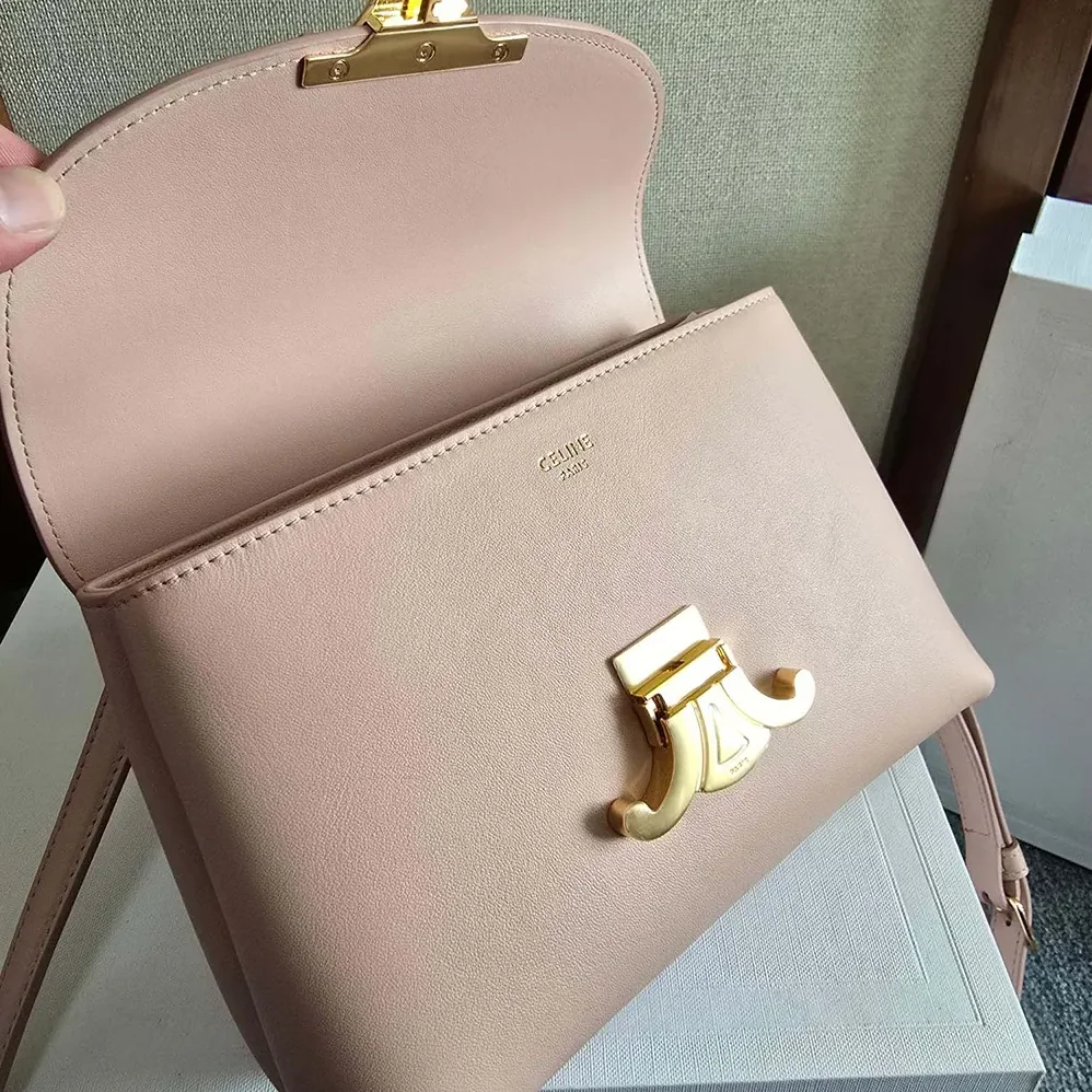 Celine Teen Nino Bag in Smooth Satinated Calfskin for Women in Pink
