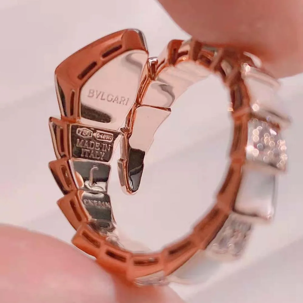 Bvlgari Serpenti Viper One-Coil Ring in 18 KT Rose Gold for Women Bvlgari Serpenti Viper One-Coil Ring in 18 KT Rose Gold for Women