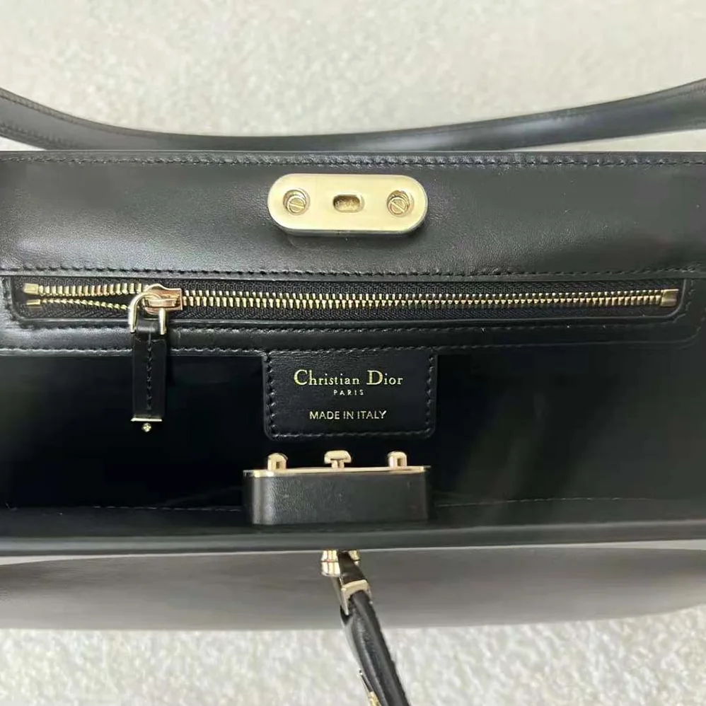 Dior Medium Dior Key Bag Black Box Calfskin for Women