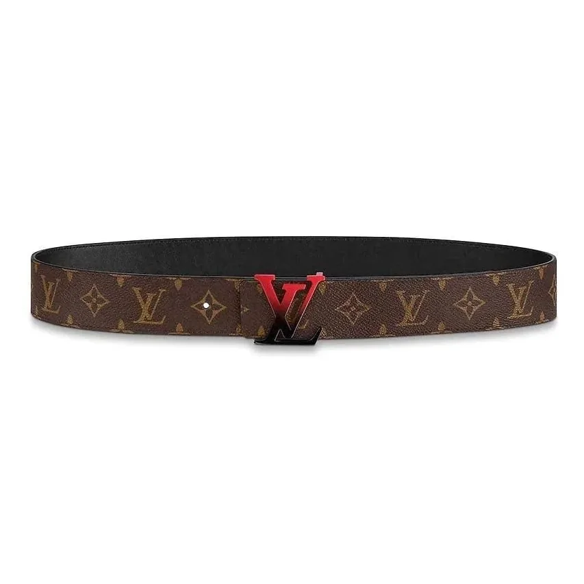 Spray Red Buckle Belt Reversible