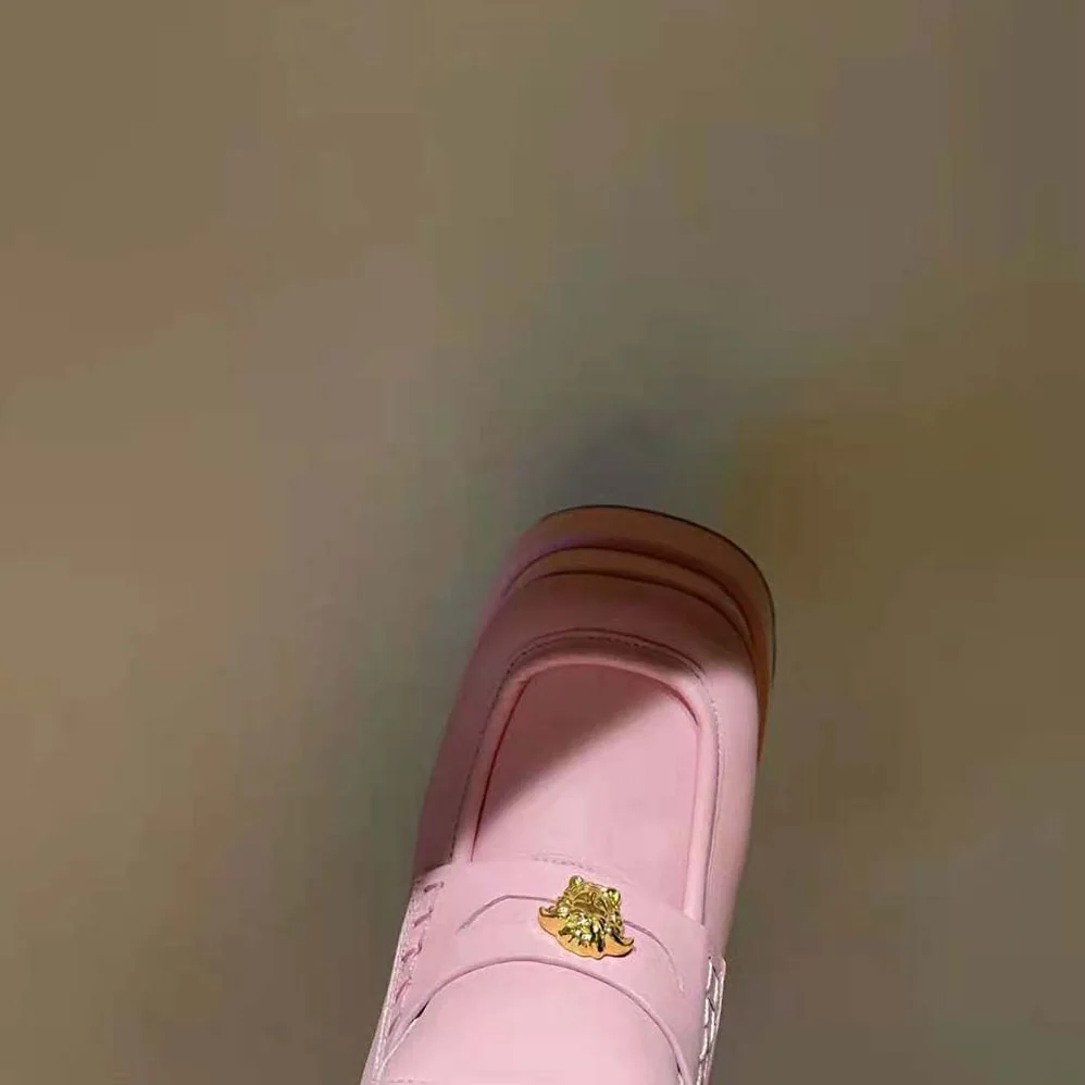 Versace Intrico Platform Loafers in 15cm Heel Height for Women in Pink Versace Intrico Platform Loafers in 15cm Heel Height for Women in Pink