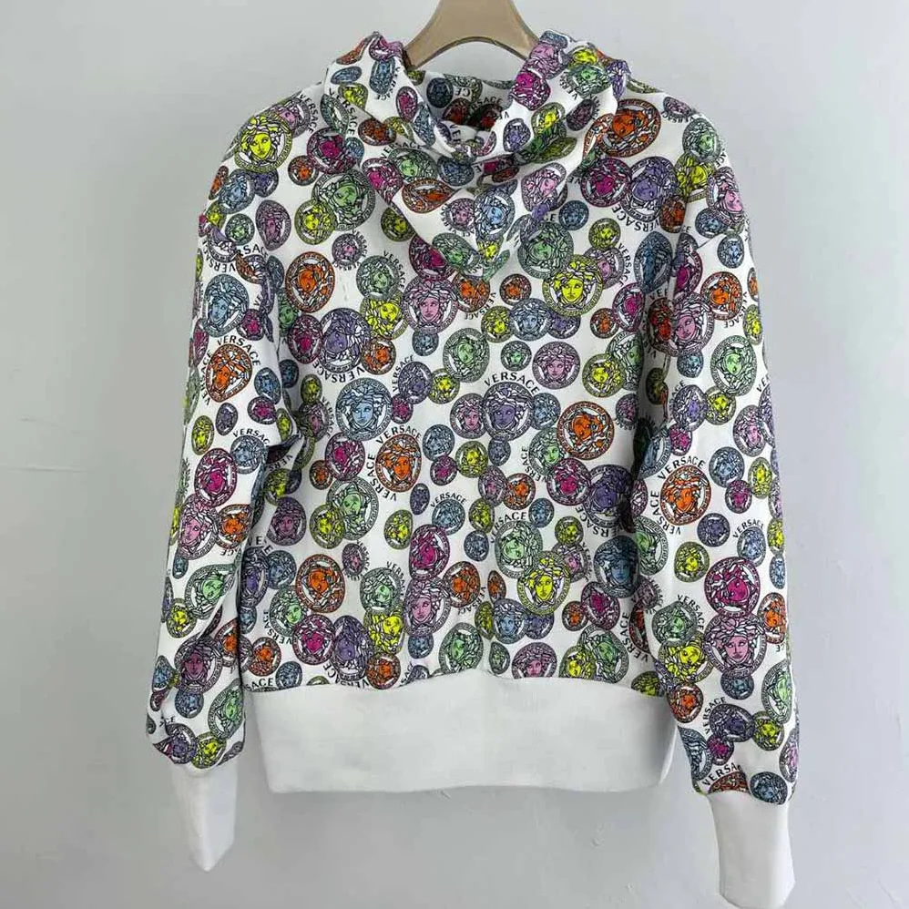 Versace Medusa Amplified Print Cotton Hoodie for Women