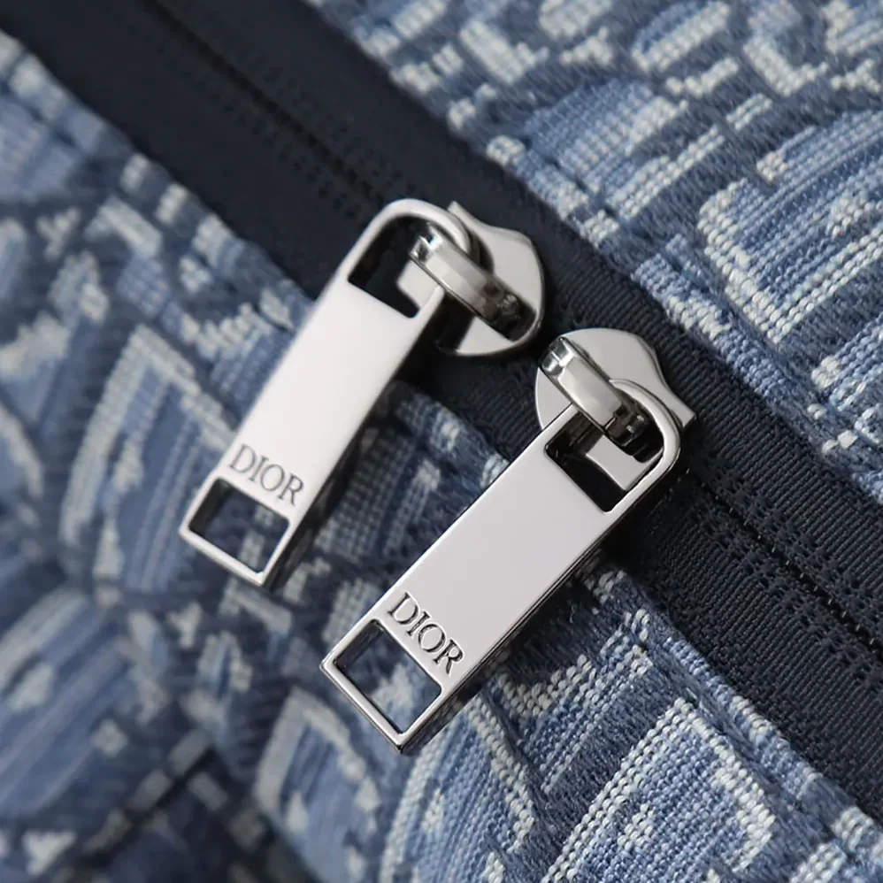 Dior Medium Rider Soft Hobo Bag Blue Dior Oblique Jacquard and Blue Grained Calfskin for Men Dior Medium Rider Soft Hobo Bag Blue Dior Oblique Jacquard and Blue Grained Calfskin for Men