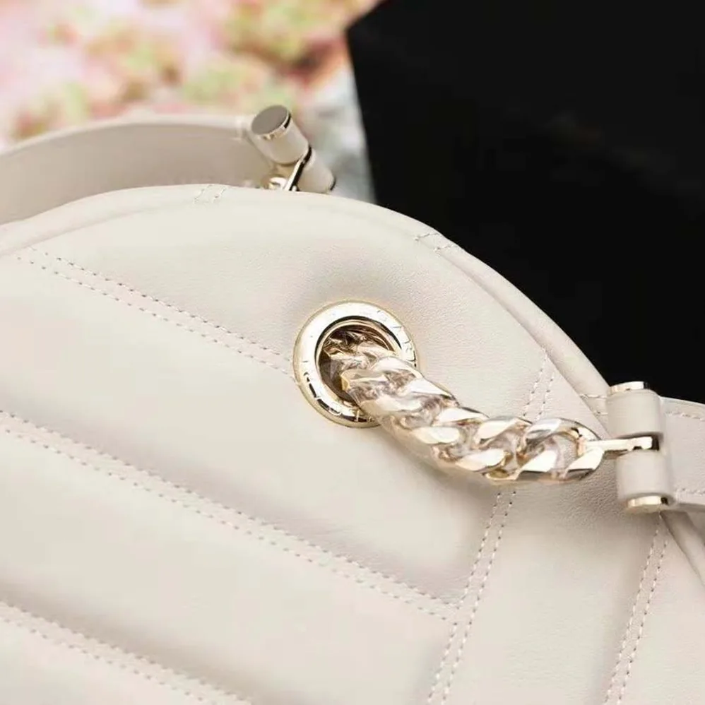 Bvlgari Serpenti Cabochon Backpack in White Agate Calf Leather for Women