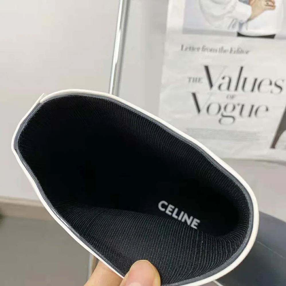 Celine Flat Half Boot Les Bottes DE Pont Celine in Natural Rubber for Women in Navy