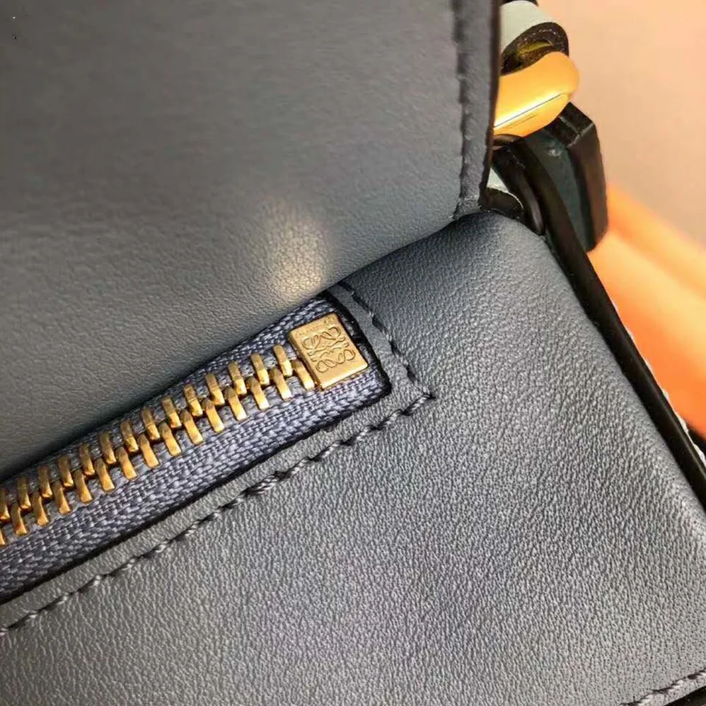 Loewe Puzzle Small Bag in Classic Calf Leather for Women in Blue