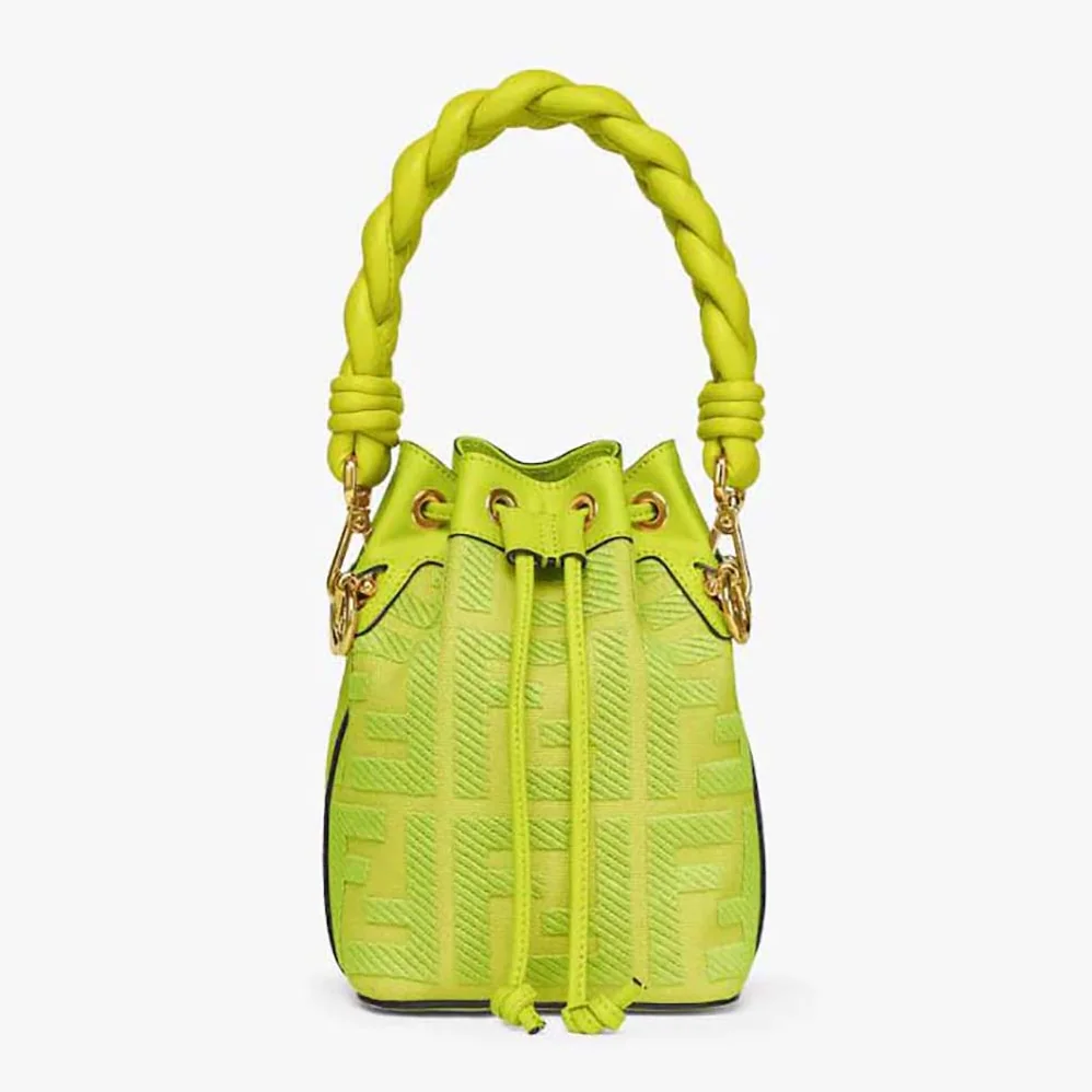Fendi Mon Tresor Acid Green FF Canvas Mini for Women in bag Fendi Mon Tresor Acid Green FF Canvas Mini for Women in bag