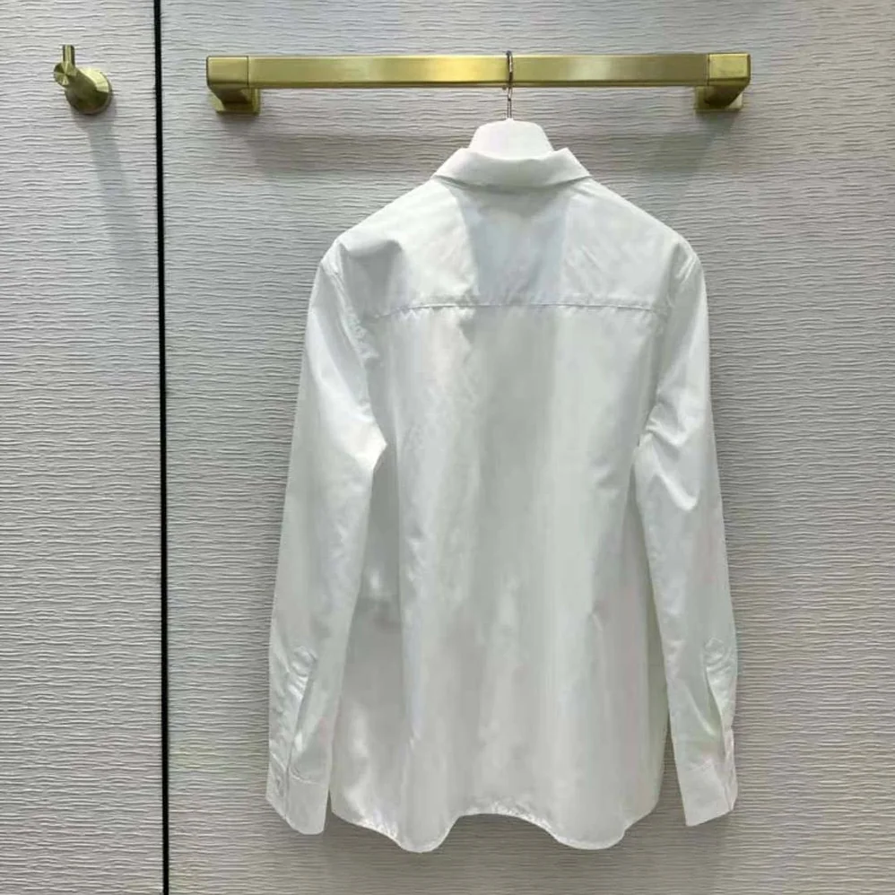 Prada Embroidered Poplin Blouse for Women Prada Embroidered Poplin Blouse for Women