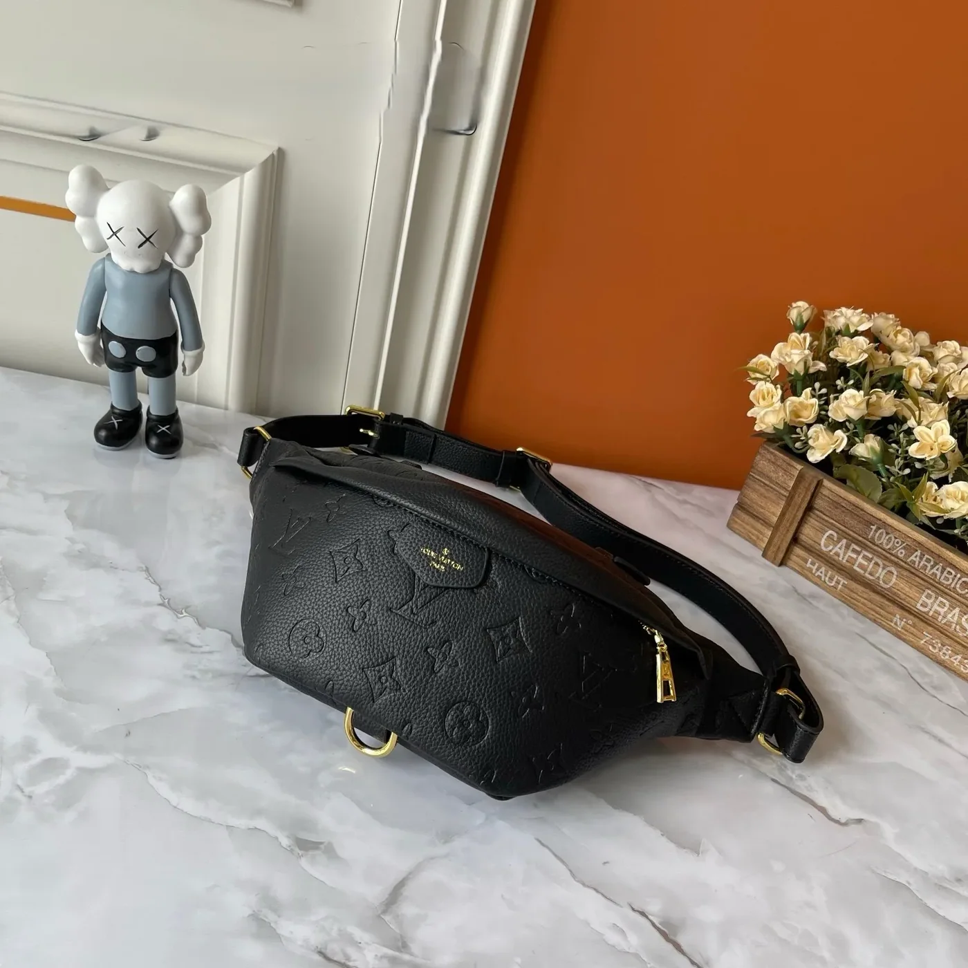 Louis Vuitton Bumbag / Black Monogram Empreinte Gold Hardware