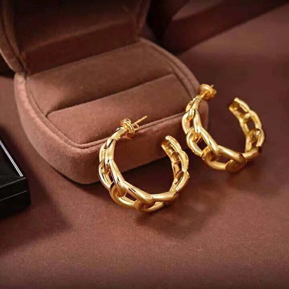 Dior CD Navy Earrings Gold for Women in Finish Metal Dior CD Navy Earrings Gold for Women in Finish Metal