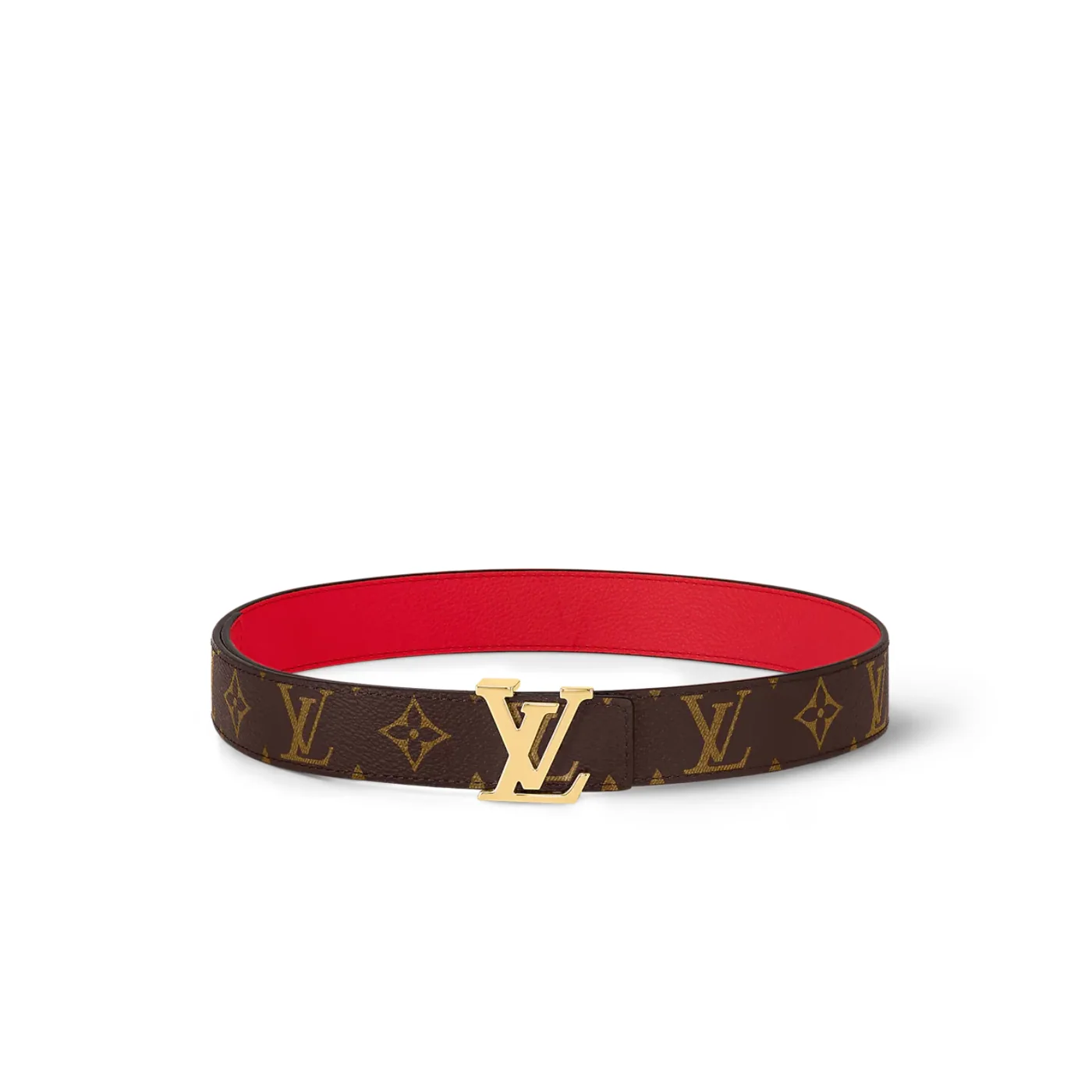 Louis Vuitton LV Initiales Reversible Belt Red