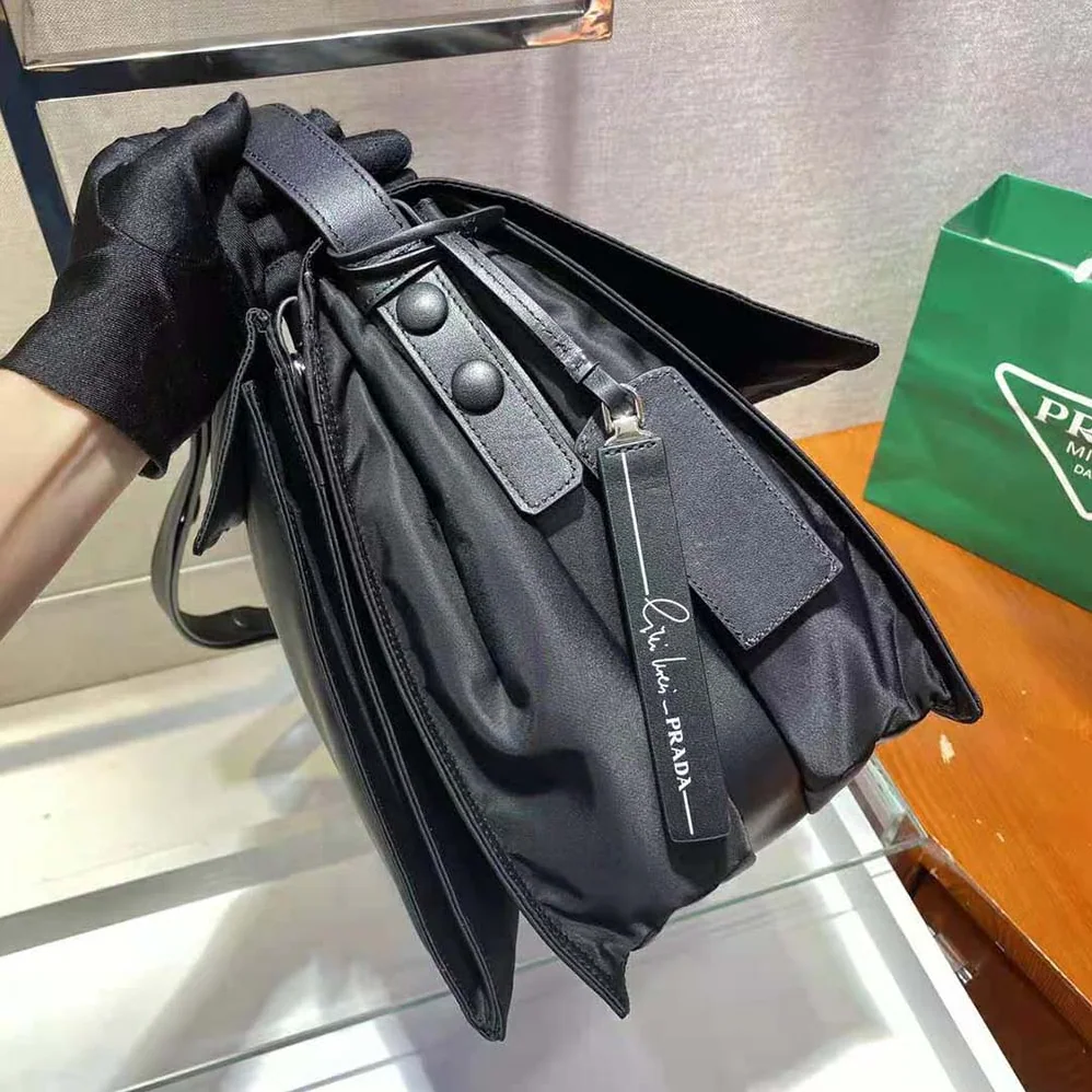 Prada Re-Nylon Large Padded Shoulder Bag for Women in Black Prada Re-Nylon Large Padded Shoulder Bag for Women in Black