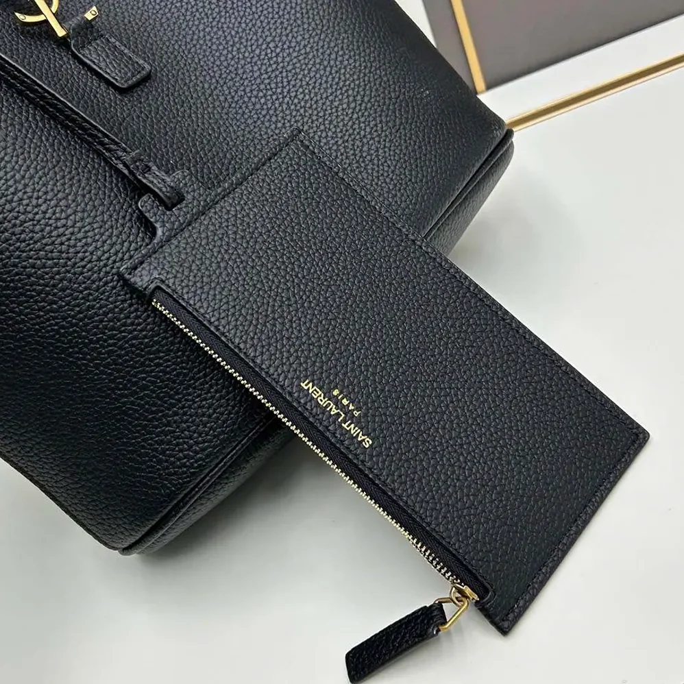 Saint Laurent YSL Le 5 à 7 Hobo in Grained Leather for Women in Black