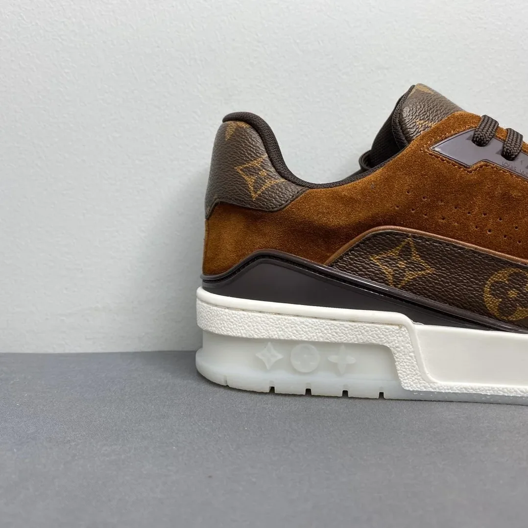 Louis Vuitton Trainer Sneaker Monogram Canvas Brown Virgil Abloh Louis Vuitton Trainer Sneaker Monogram Canvas Brown Virgil Abloh