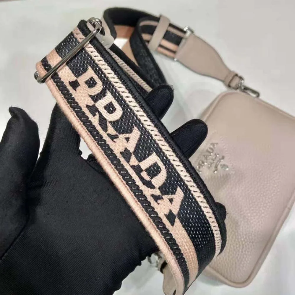 Prada Small Leather Bag for Women in Sandy